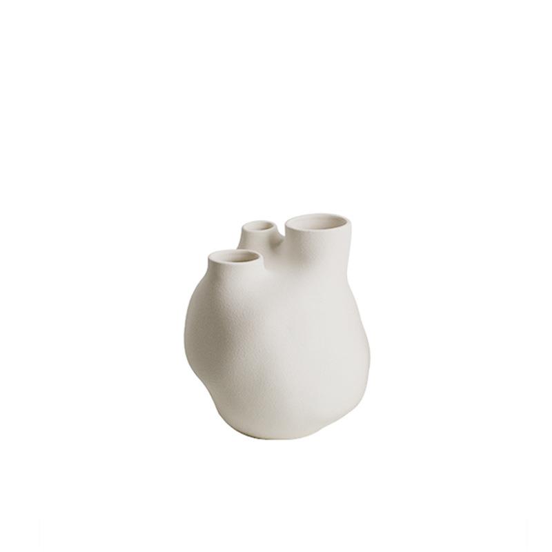 简约现代珍珠白陶瓷梨型花瓶居家工艺品样板间玄关软装插花器摆件