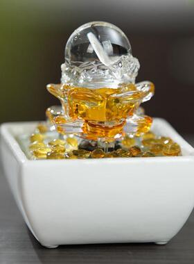 转球流水摆件循环水招财客厅玄关小型桌面创意装饰造景风水轮礼物