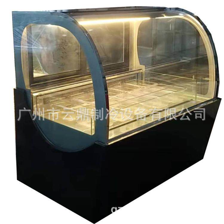 厂家新款鹅蛋型冰激凌陈列柜12盘雪糕柜110V冰淇淋展示柜