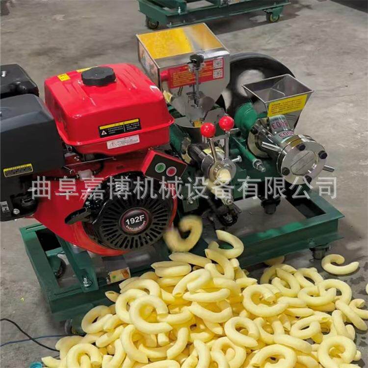 带减速机双机头组合膨化机 自熟大米红豆五谷杂粮米花机 移动方便
