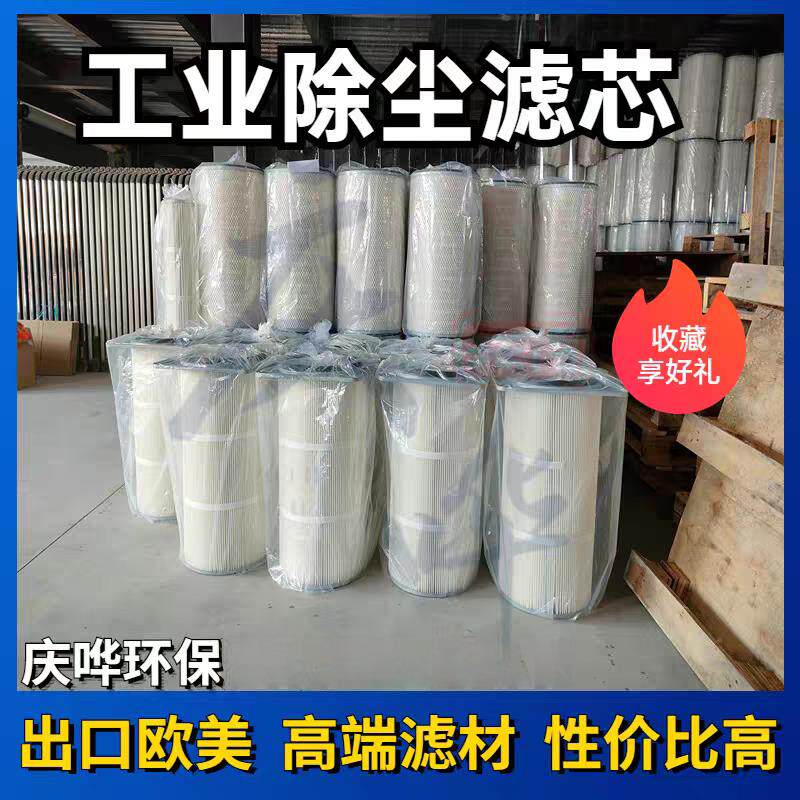 抛丸机配件除尘滤芯滤筒阻燃覆膜防静电滤筒六耳三螺杆方盖除尘器