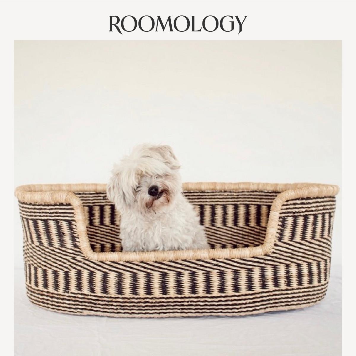 Roomology加纳进口纯手工草编狗窝猫窝宠物窝床收纳篮可水洗清洁