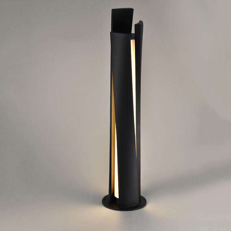 新款三角形草坪灯户外庭院灯花园别墅草坪灯室外防水路灯铝制灰壳