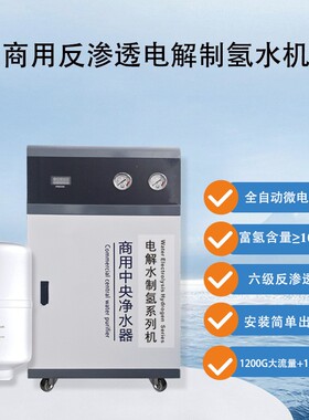 商用净水器1200G反渗透直饮纯水机电解制氢水机鲜活水机源头工厂
