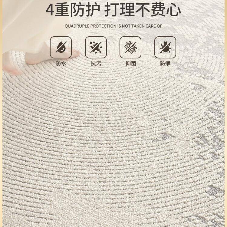 地毯客厅硅藻丝卧室2024年新款免洗可擦房间防水防污沙发家用地垫