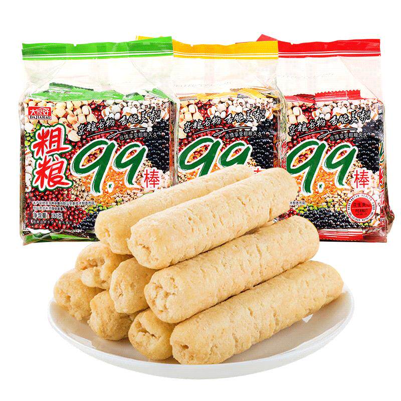 新疆包邮大家好杂粮99棒整箱片零食180g薯品小吃店大礼包糙米卷能