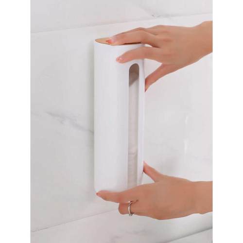 挂化妆棉的放棉wbz7棉抽取墙置敷自动收纳盒架卸妆物壁挂湿浴室式