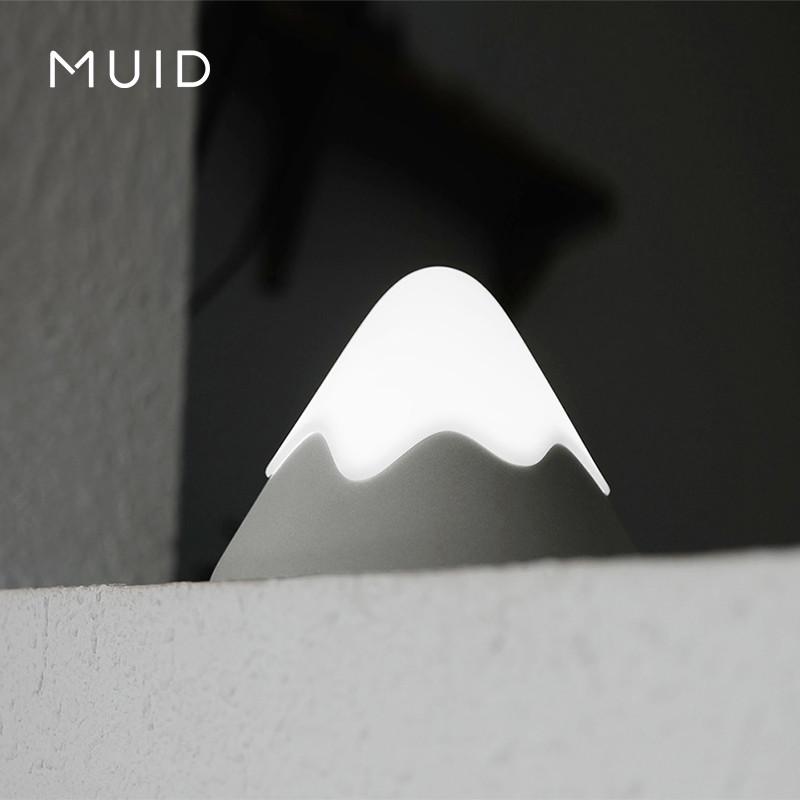MUID雪山灯充电LED小夜灯睡眠硅胶柔光卧室床头灯拍拍灯起夜喂奶