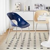 奶油风餐椅家用现代简约网红咖啡餐厅椅子靠背轻奢设计师化妆凳子