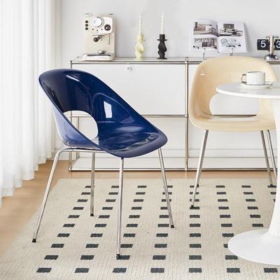 奶油风餐椅家用现代简约网红咖啡餐厅椅子靠背轻奢设计师化妆凳子