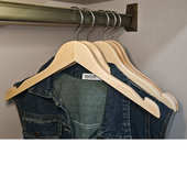 C30轻奢服装 店木衣架斜坎实木旋转挂钩木质荷木衣架原色酒店衣架