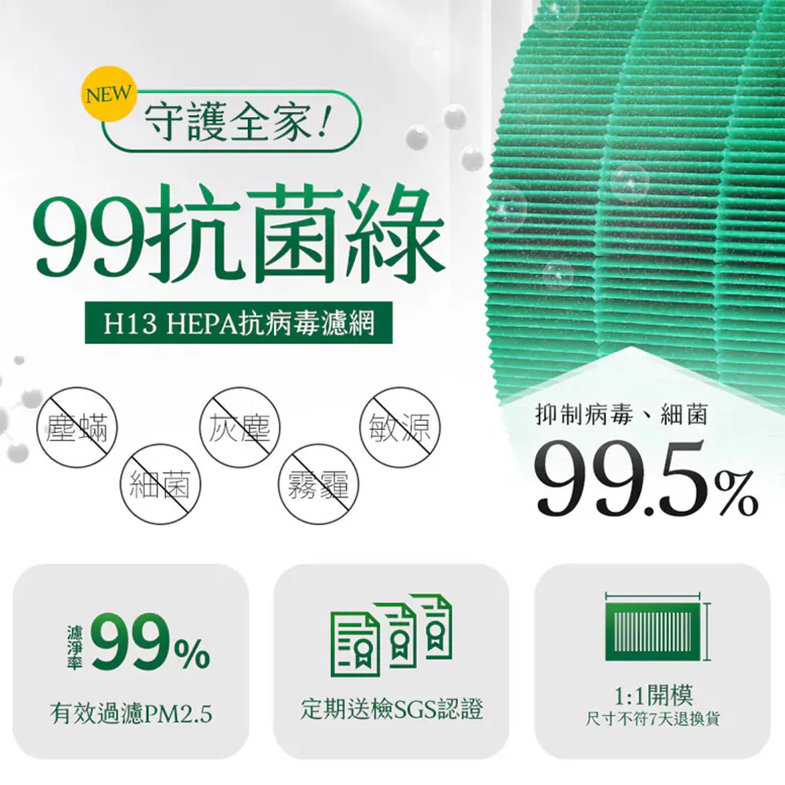 适用熊津Coway空气净化器 格威清静机AP-1516过滤网 HEPA抗菌滤芯