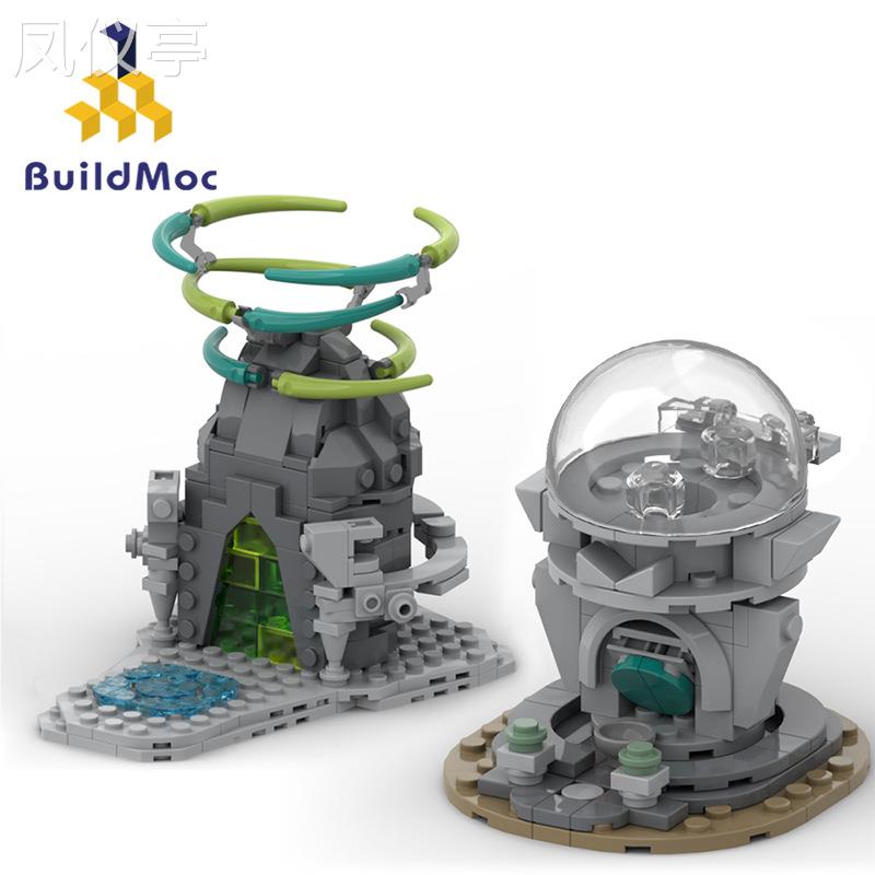 BuildMoc兼容塞尔达积木玩具MOC-153792神庙+左纳乌扭蛋机