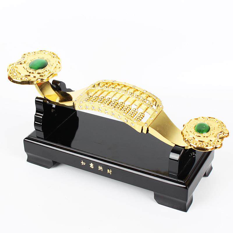 仿古如意算盘摆件 合金算盘吉祥如意家居用品风水摆饰工艺品