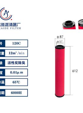 Hiross海沃斯冷干机管道精密过滤器滤芯120Q 120P 120S 120C现货