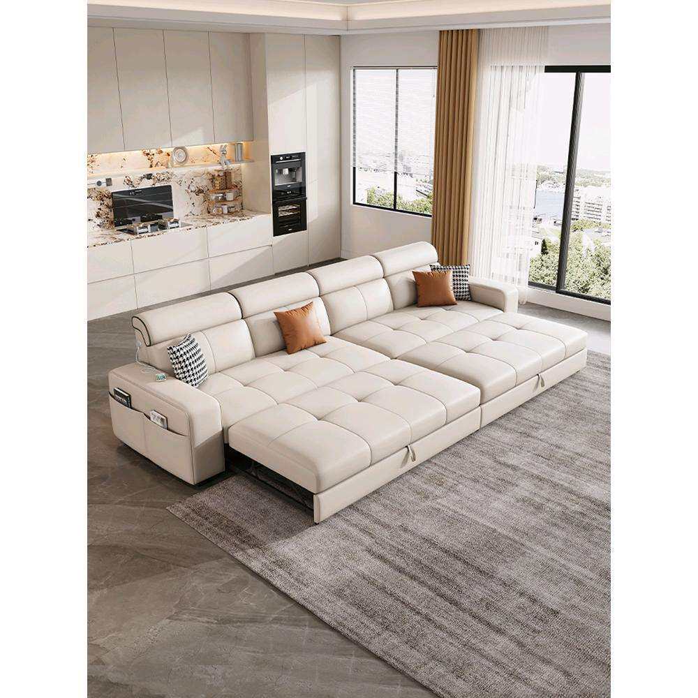 2026新款布艺沙发客厅现代简约小户型三人位多功能沙发床两用折叠