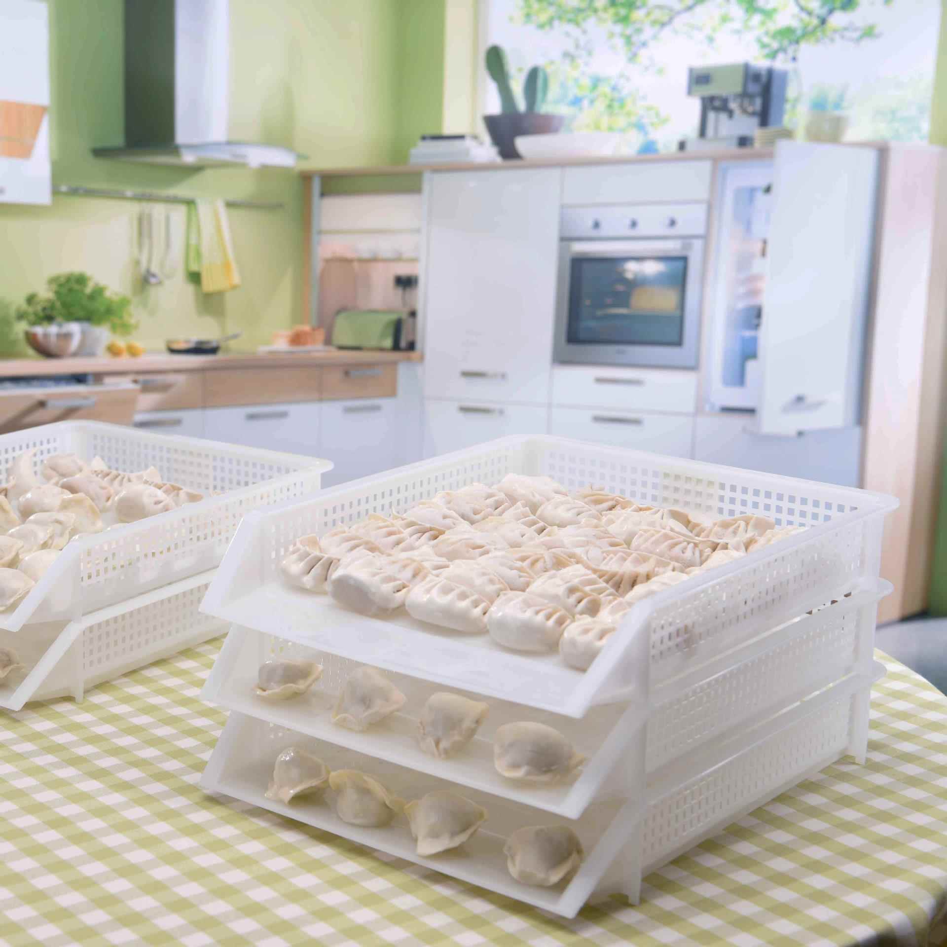 竹纤维饺子专用盖帘多层食品级饺子托盘篦子方形水饺面食盖垫工具