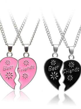 Couple Pendant Necklace 2Pcs Friendship Jewelry for ladies