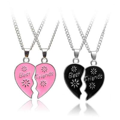 Couple Pendant Necklace 2Pcs Friendship Jewelry for ladies
