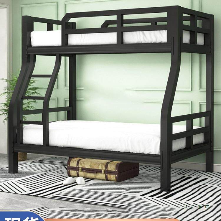 上下铺双层床铁床高低床学生宿舍酒店现代简约床垫子母床钢架床