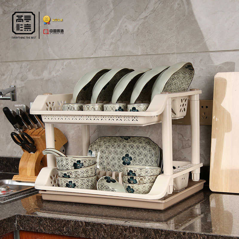 箱碗餐具收纳厨房家用碗盘碗碟架放双层沥水碗装架架架置物碗碗筷