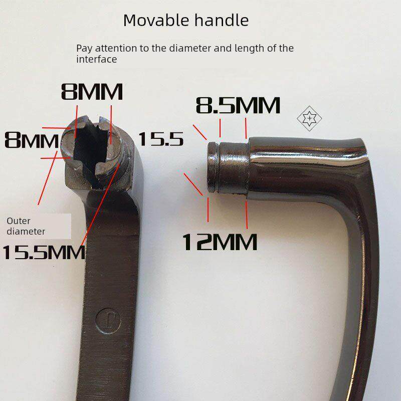 防盗门把手入户大门锁拉手执手柄加长房门锁零件室内美式小区加固
