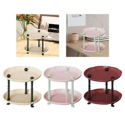 2 Tier Valet Tray,Vanity Organizer Storage Countertop Rack
