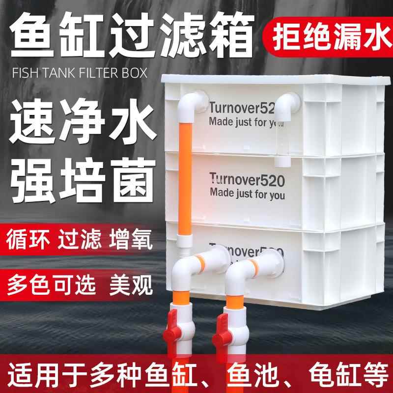 鱼缸过滤器周转箱静音过滤桶上置滴流盒水循环系统鱼池外置过滤箱