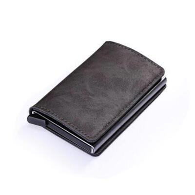 Uminium Alloy Leather Cards Case Wallet Slim Coin Purse 钱包