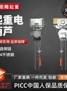 猎雕04不锈钢环链电动葫芦80v1吨2吨吨5吨10T电倒链起重电葫芦