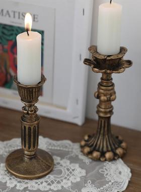 欧式古典香薰蜡烛台装饰摆件酒吧餐厅装饰品欧式复古怀旧拍摄道具