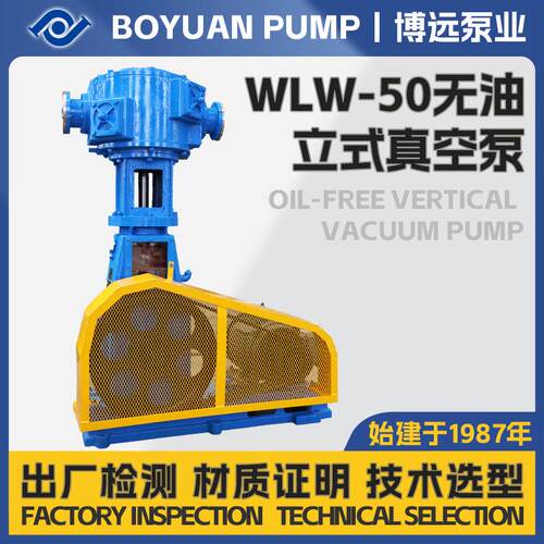 WLW50无油立式真空泵4kW抽气速率50L/s极限压15mmHg替代W型卧式泵