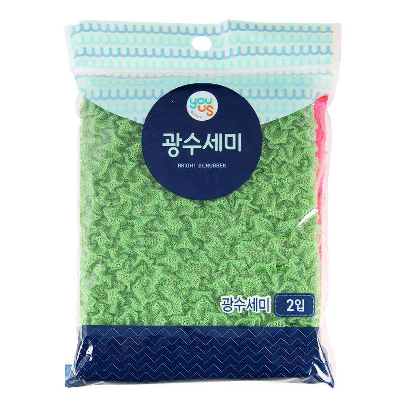 韩国进口2P光抹布不沾油洗碗巾百洁布多用洗碗布厨房清洁抹布