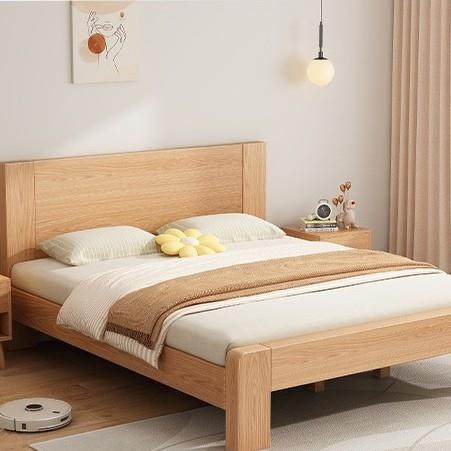 实木床双人床架1.58米床简约现代1米2单人床出租房家用卧室经济型