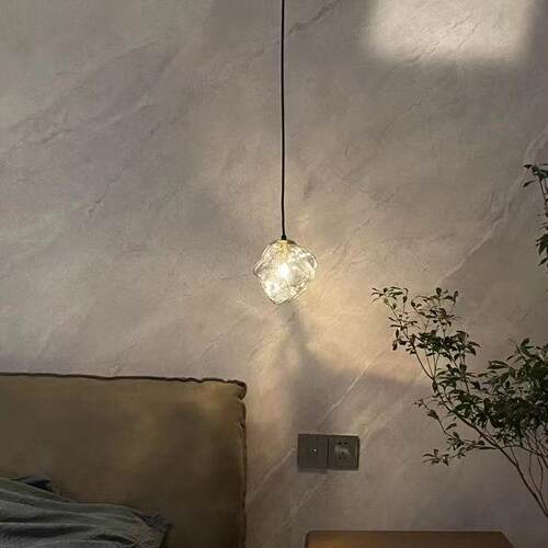 极简艺术冰块餐厅吊灯网红创意吊线灯玄关简约吧台卧室床头灯
