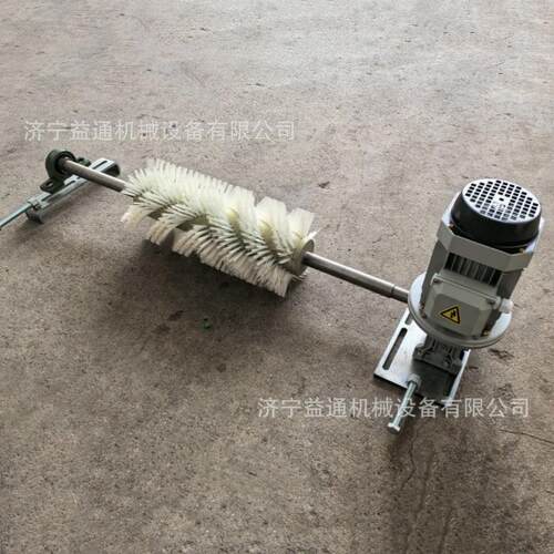 电动滚刷清扫器B800mm无动力毛刷清扫器皮带用尼龙滚刷清扫器