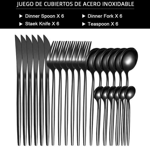 Dinnerware Silverware Set 4-24pcs Kitchen Flatware Tableware