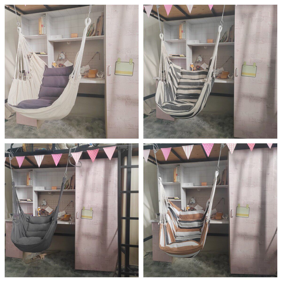 吊椅宿舍寝室学生可躺懒人椅加厚沙发款防塌陷吊床秋千家用室内椅