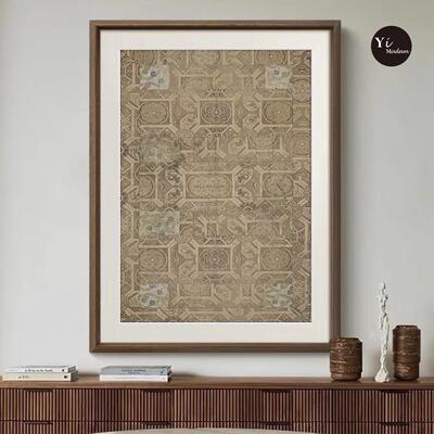 《敦煌纹饰》高级感法式中古风抽象客厅挂画 画玄关柜覆古艺术装