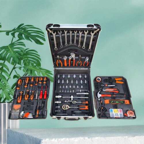 187件套工具套装187拉杆箱408组套工具铝箱五金组合汽修家用套装