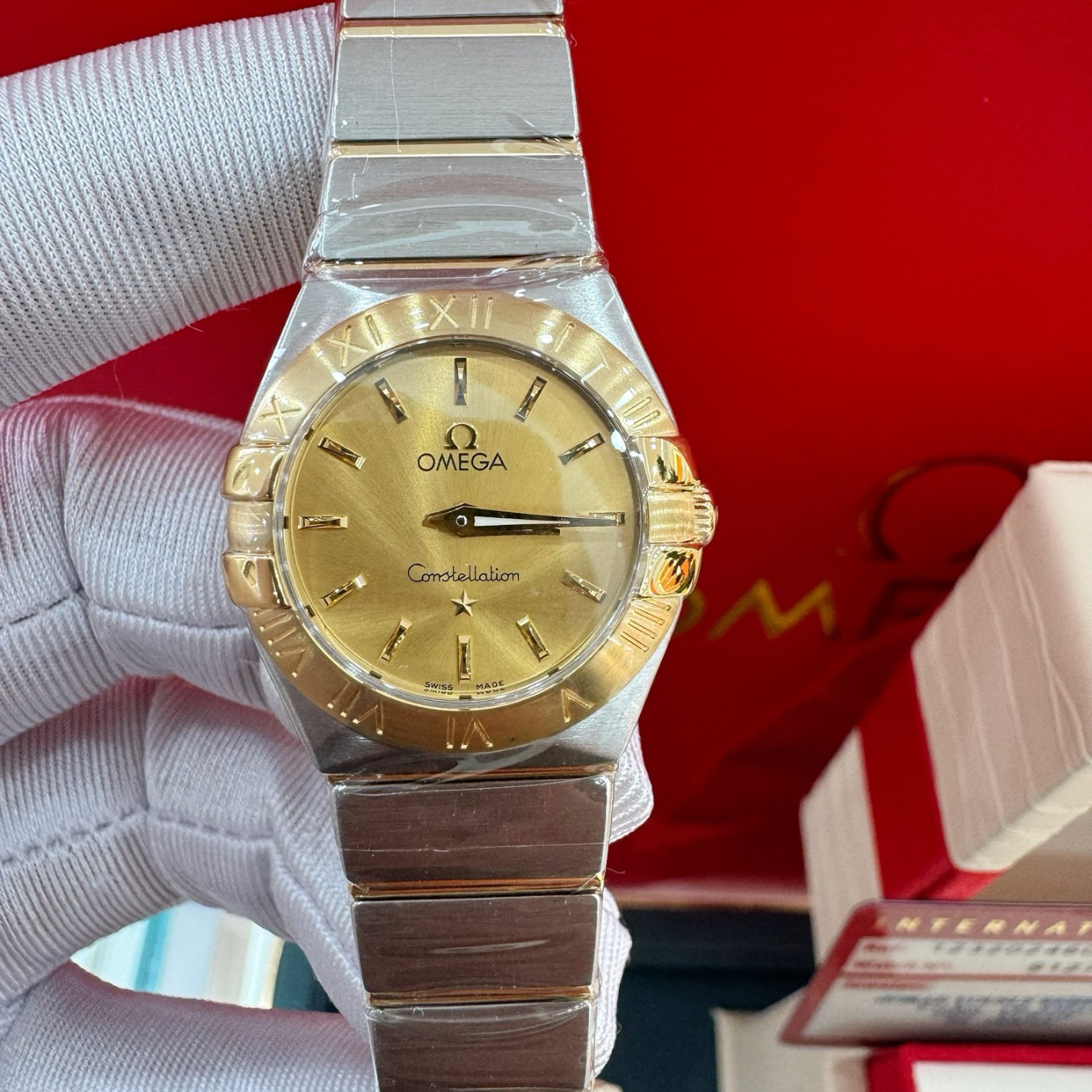 一口价正品[9.8新]欧米茄星座石英女手表腕表123.20.24.60.08.001