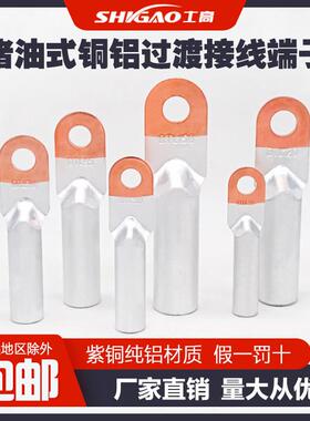 国标铜铝过渡接线 线鼻子DTL-16-25-35-70-95-185-240平方接铝线