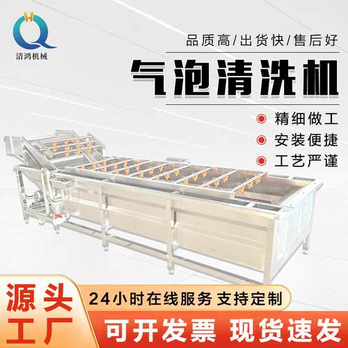 自动化竹笋加工生产线 商用果蔬臭氧清洗机 连续式藕片清洗流水线