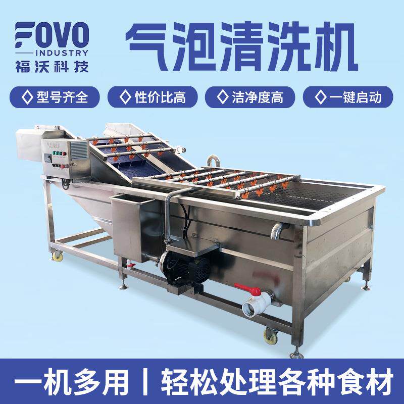 全自动扫帚菜气泡清洗机面条菜清洗去渣机盖菜清洗切割设备