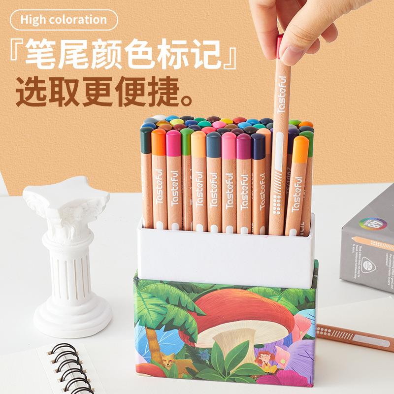 彩铅跨境粗杆彩色铅笔儿童专业彩铅笔学生油性彩铅三角铅笔