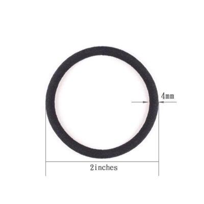 10/50pcs 4mm Mix Color Black No Damage Elastics Hair Ties Ba