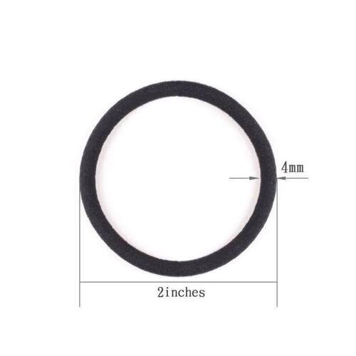 10/50pcs 4mm Mix Color Black No Damage Elastics Hair Ties Ba