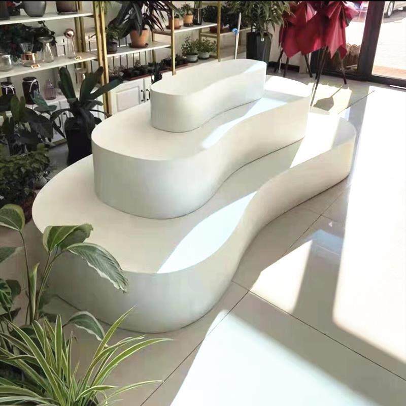 商场鞋包中岛柜展示台化妆品发光促销台多层展柜展台展示架货物架