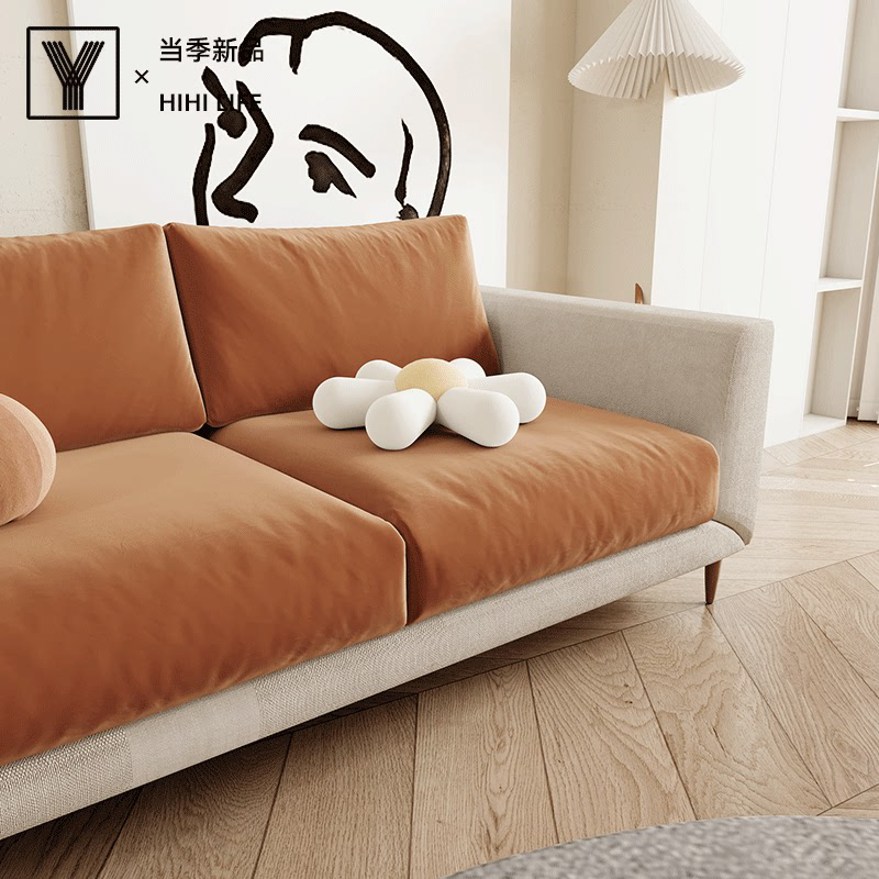 【语织相伴】奶油风防猫抓浴帽式保护罩靠背巾沙发垫套坐垫笠