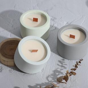 Concrete Jar Candle Fragrance DIY Handmade Mold Round